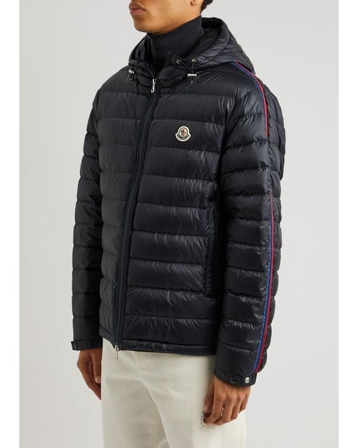 Moncler Black Agout Quilted Shell Jacket for men