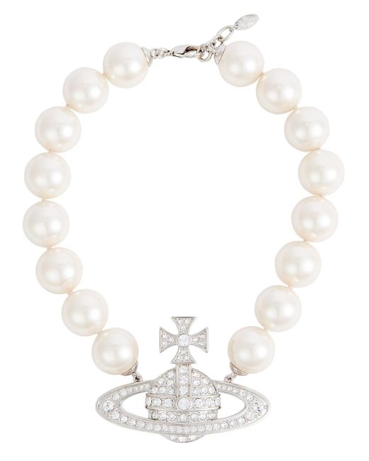 Vivienne Westwood Neysa Orb-embellished Pearl Necklace in White | Lyst