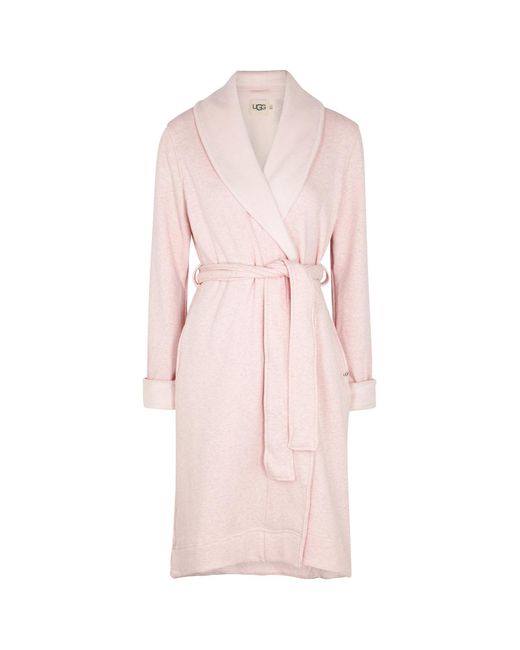 Ugg Pink Duffield Ii Fleece Lined Cotton Robe , Robe, Banded Cuffs