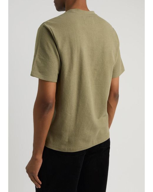 Wax London Green Dean Cotton T-Shirt for men