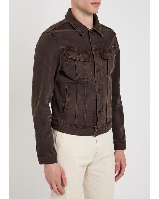 Tom Ford Brown Patch Pocket Denim Jacket for men