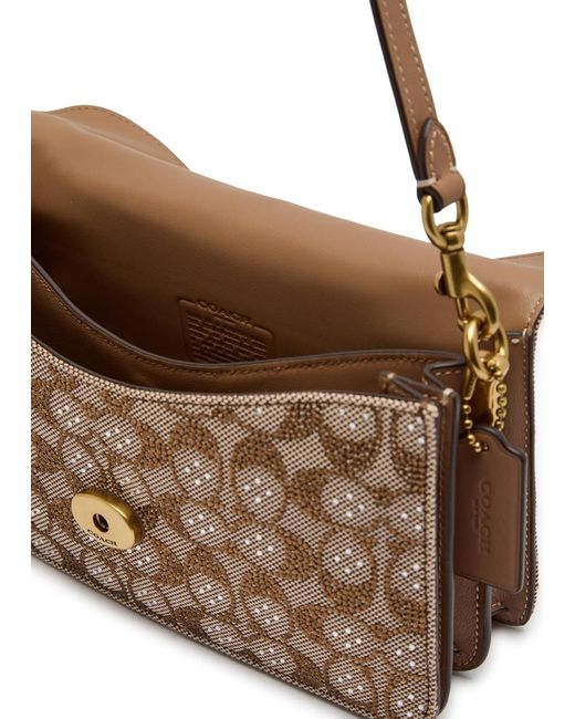 COACH Metallic Tabby 26 Embellished Leather Shoulder Bag