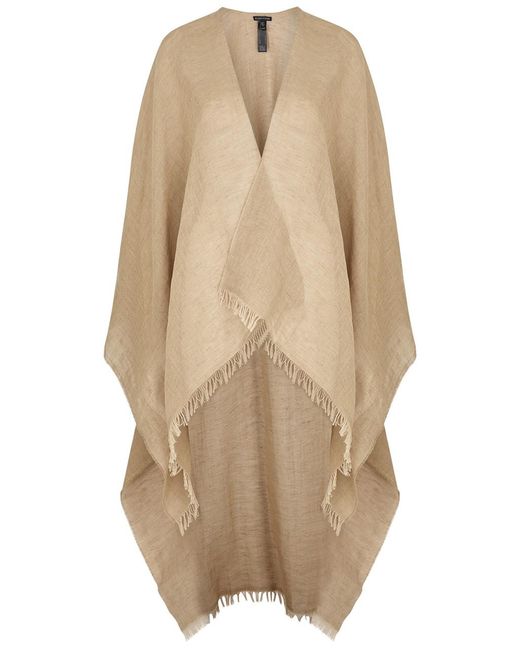 Eileen Fisher Natural Linen-Blend Poncho