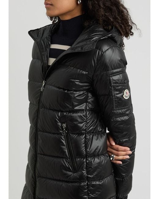 Moncler Black Glements Hooded Quilted Shell Jacket