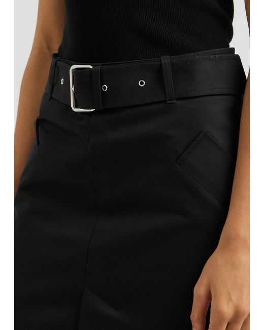 Totême  Black Cotton Mini Skirt