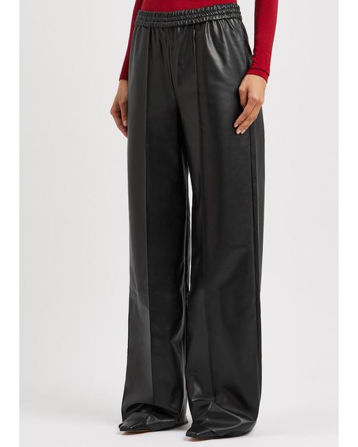 Wolford Gray Wide-leg Faux Leather Trousers