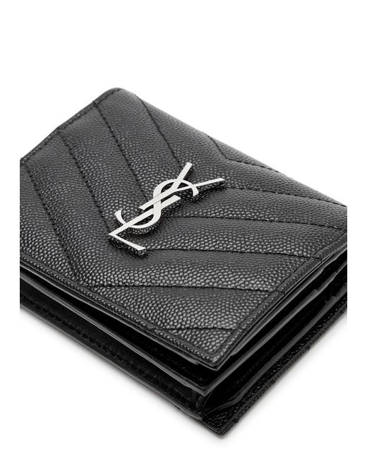 Saint Laurent Black Quilted Leather Wallet