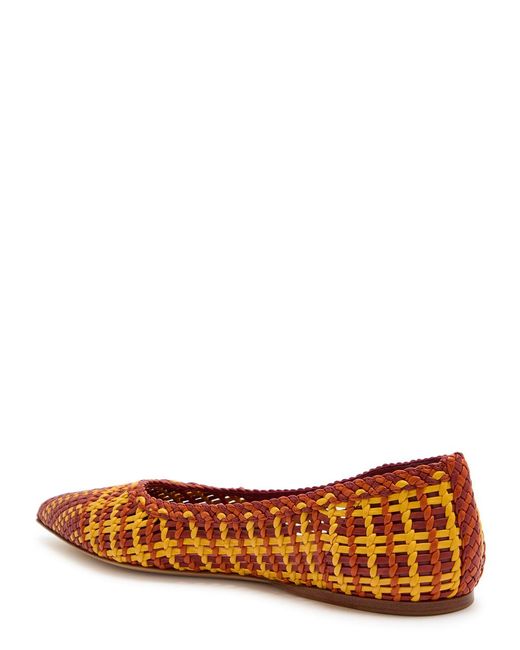 Gabriela Hearst Brown Aurora Woven Leather Flats
