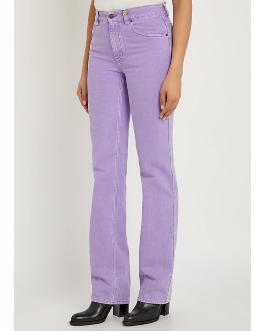 Chloé Purple Straight-Leg Jeans