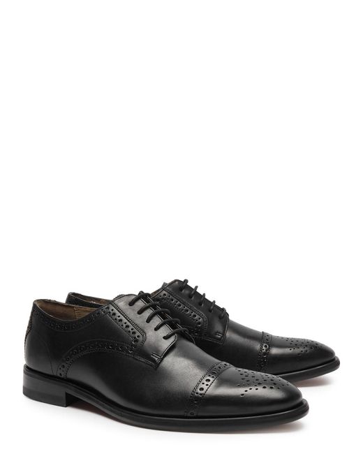 Oliver Sweeney Black Bridgford Leather Derby Shoes for men