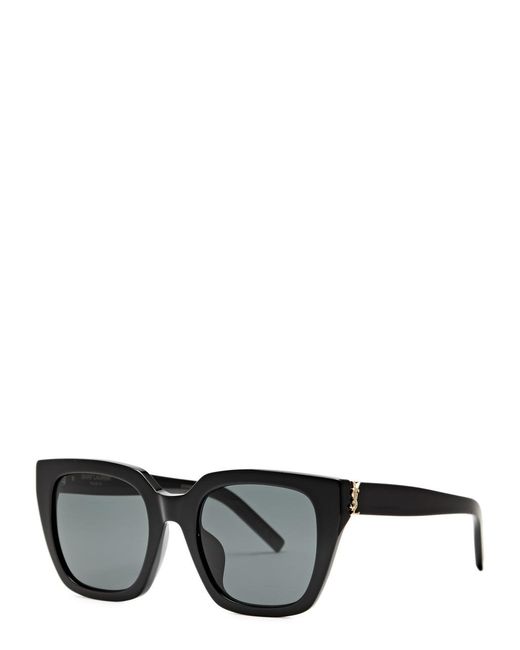 Saint Laurent Black Oversized Square-Frame Designer Sunglasses