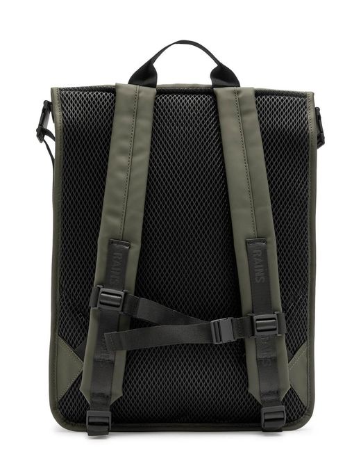 Rains Green Trail Rolltop Backpack for men