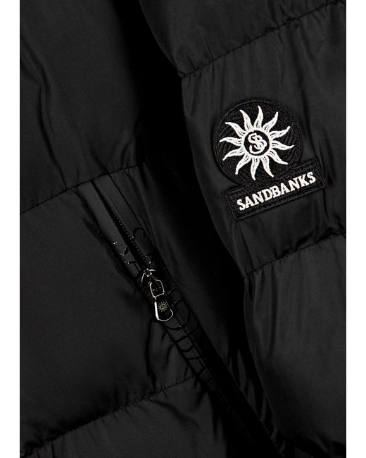 Sandbanks Black Ravine Quilted Shell Jacket for men