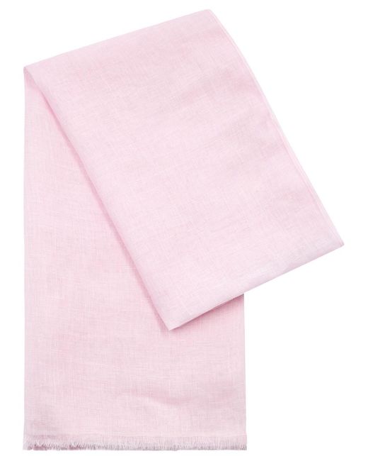 Denis Colomb Pink Samba Solid Linen Scarf