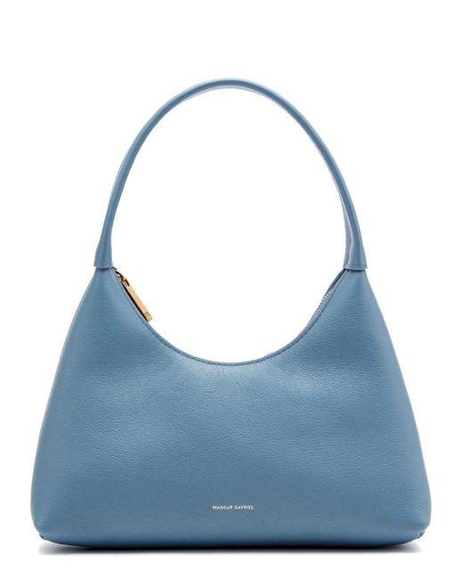 Mansur Gavriel Blue Candy Mini Leather Top Handle Bag