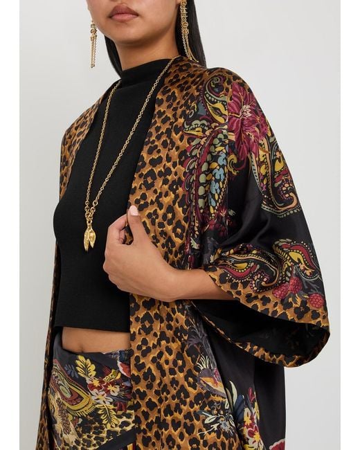 Etro Brown Printed Silk Jacket