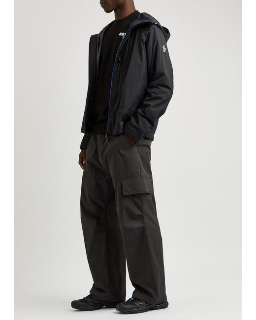 3 MONCLER GRENOBLE Black Day-Namic Vert Panelled Shell Jacket for men