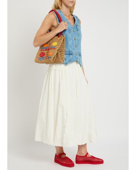 Damson Madder Blue Helly Panelled Denim Gilet