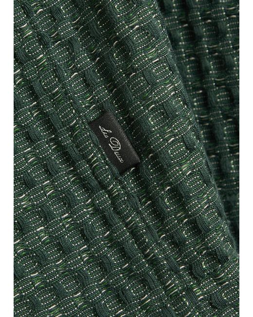 Les Deux Green Checked Seersucker Shirt for men
