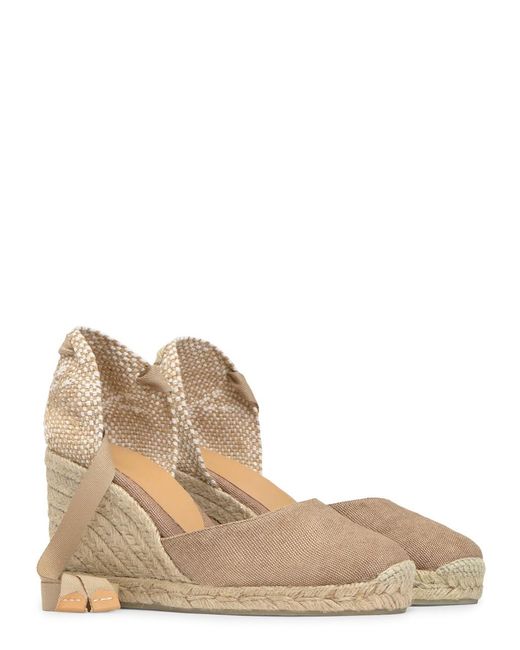 Castaner Natural Carina Canvas Wedge Espadrilles