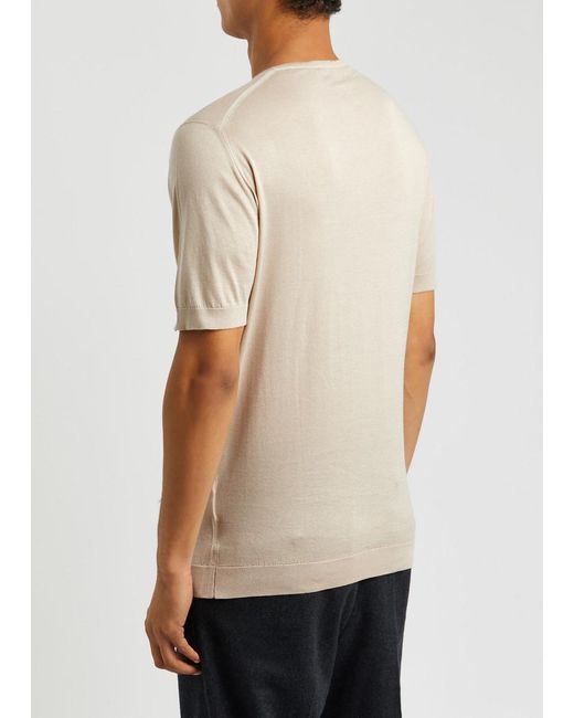 John Smedley Natural Belden Cotton T-shirt for men