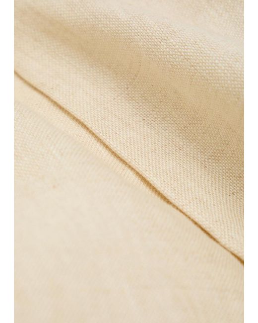 NN07 Natural Kay Pleated Linen Shorts for men