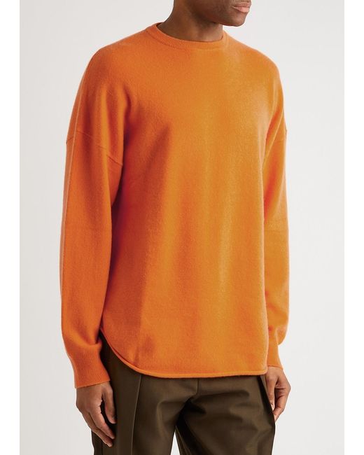 Extreme Cashmere Orange N°53 Crew Hop Cashmere-blend Jumper for men