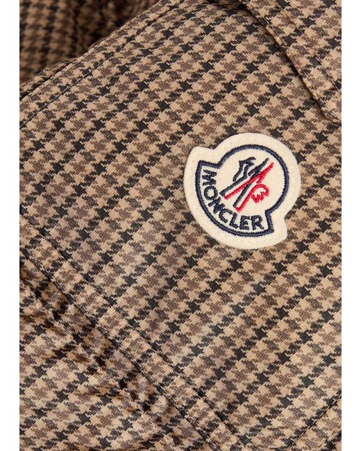 Moncler Brown Jonage Houndstooth Quilted Shell Jacket for men