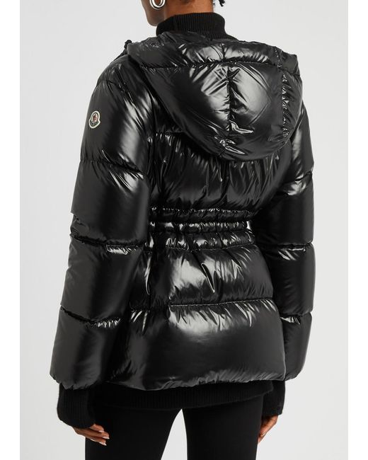 Moncler Black Taleve Hooded Quilted Shell Jacket