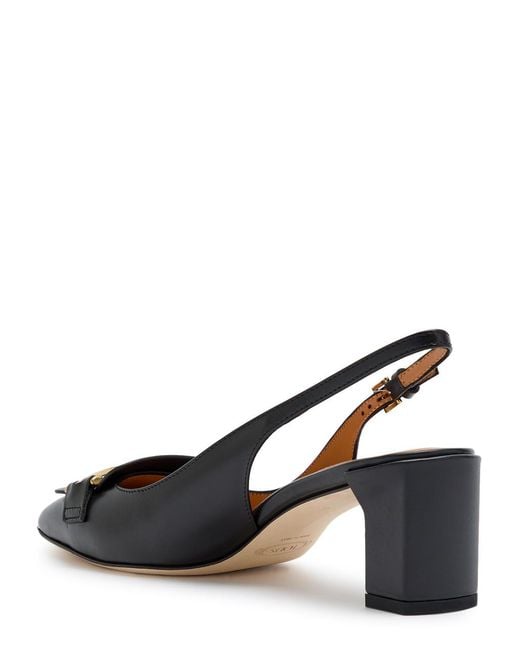 Tod's Black Leather Slingback Pumps