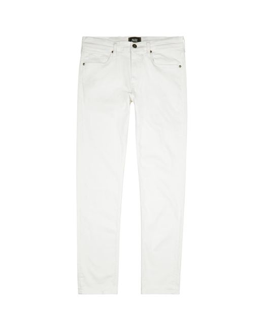 PAIGE White Lennox Slim-Leg Jeans for men