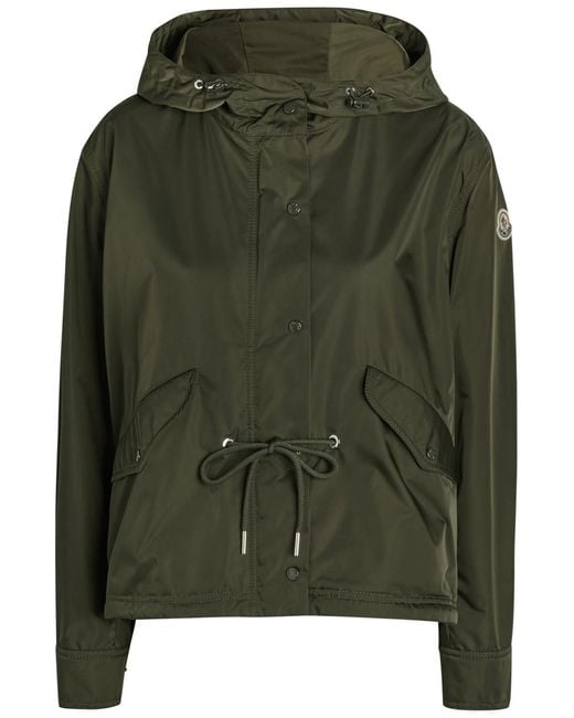 Moncler Green Noizay Hooded Shell Parka Jacket