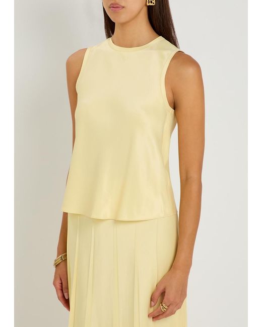 Vince Yellow Satin Top