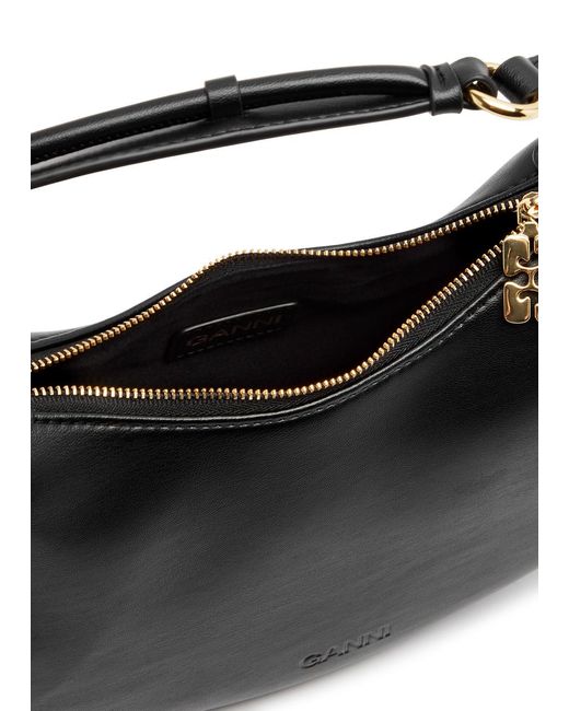 Ganni Black Leather Shoulder Bag