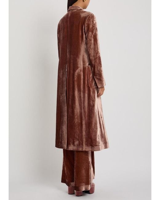 LaDoubleJ Brown Duster Tassel Velvet Coat