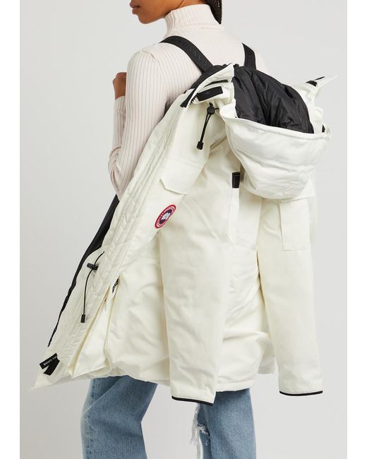 Canada Goose White Expedition Reset Hooded Arctic-tech Parka