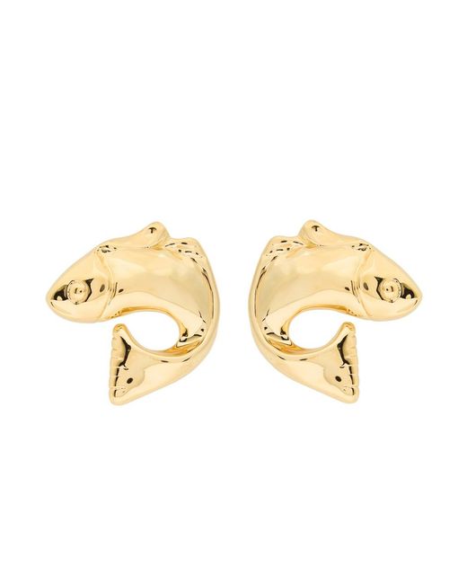 Jacquemus Metallic Les Boucles Poisson Fish Drop Earrings