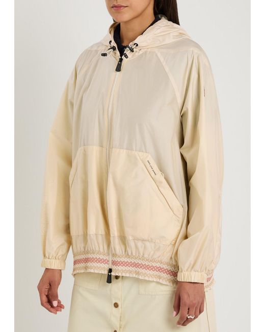 Moncler Natural Samedans Smocked Shell Jacket
