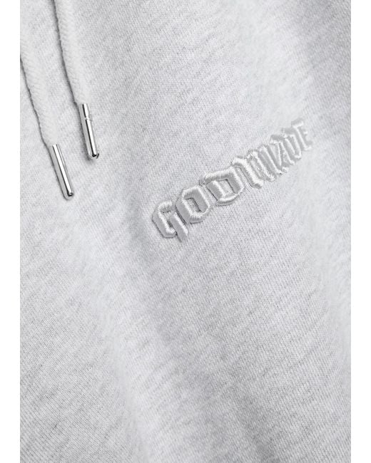 GODMADE White Signature Logo Straight-Leg Cotton Sweatpants for men