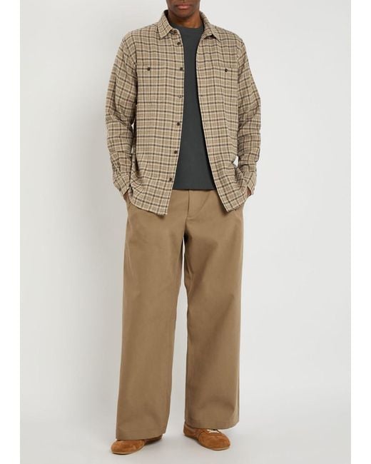 Les Deux Brown John Checked Woven Shirt for men