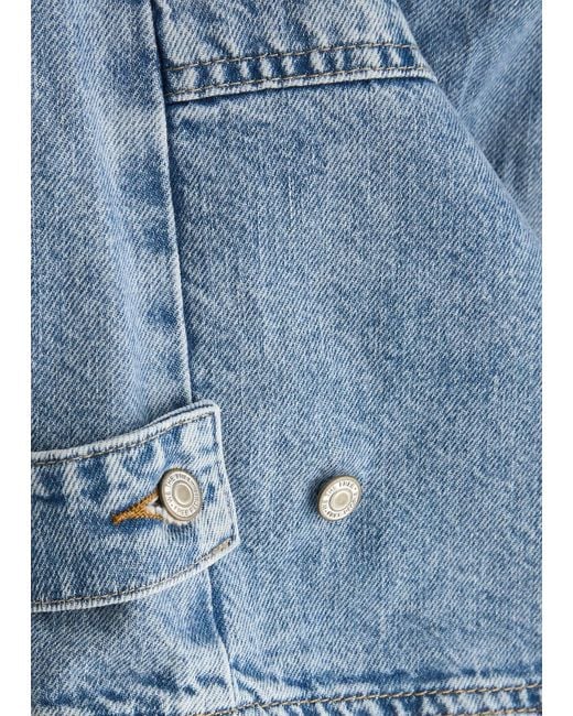 Free People Blue Crvy Outlaw Wide-Leg Jeans