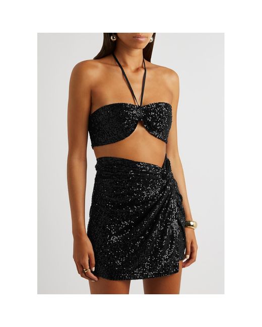 In the mood for love Black Patty Sequin Bra Top