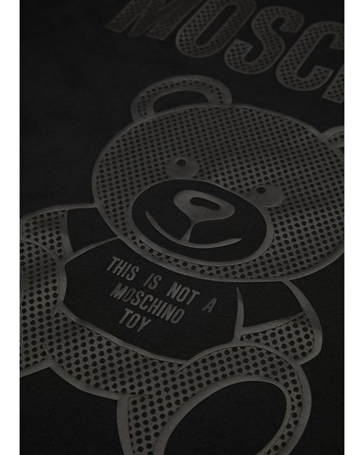 Moschino Black Logo-print Cotton T-shirt for men