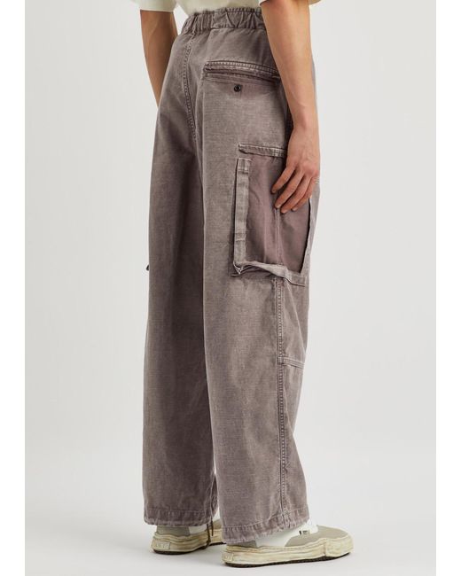 Maison Mihara Yasuhiro Gray Faded Cotton Cargo Trousers for men