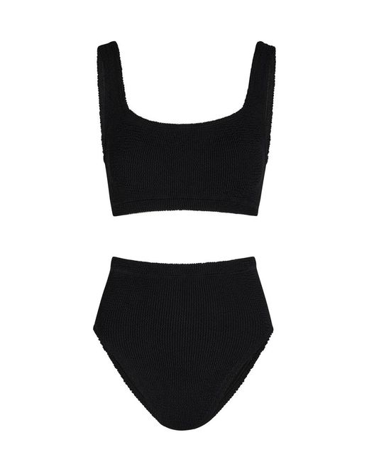Hunza G Black Patricia Crinkle Bikini