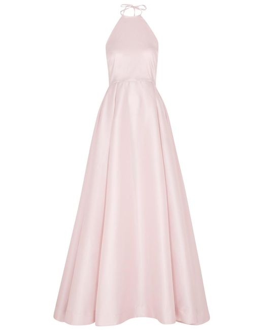 BERNADETTE Pink Delilah Halterneck Taffeta Gown