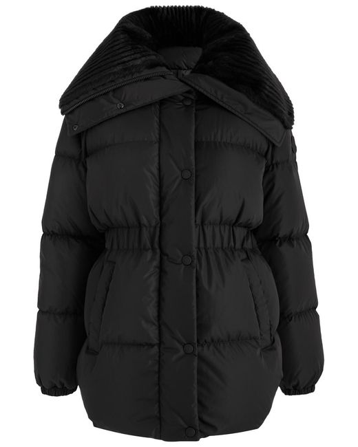 Moncler Black Brasseurs Quilted Shell Jacket