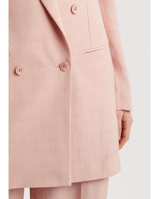 Petar Petrov Pink Back To Town Double-Breasted Blazer