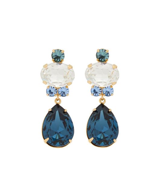 Jennifer Behr Blue Catherine 18Kt-Plated Drop Earrings