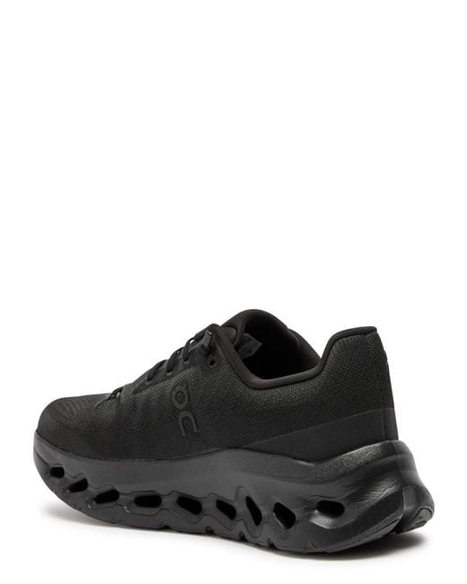 On Shoes Black Cloudtilt Jacquard Mesh-Knit Sneakers